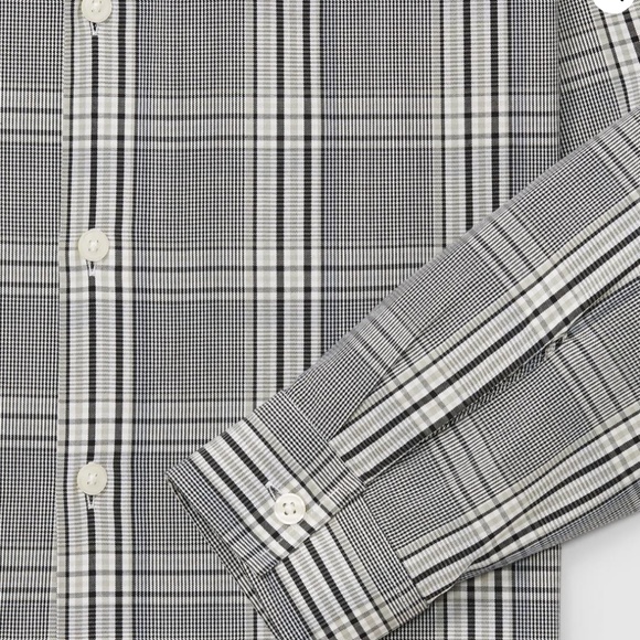 Long Sleeve Standard Shirt Grey Plaid - Brand New - NEVER WORN - Grey Multi - Picture 4 of 5